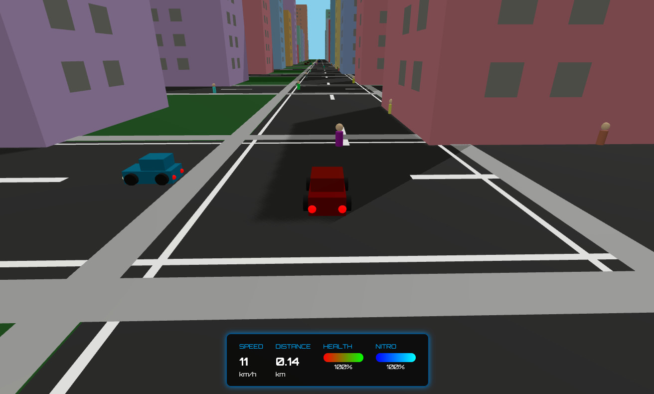 3d Car Driving Simulator - Car driving simulation in the streets of an endles...